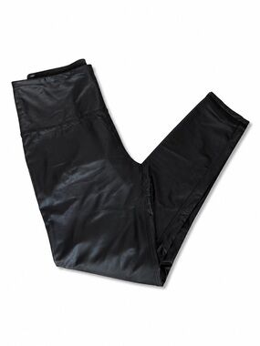 Gottex black faux leather leggings women’s medium excellent condition no flaws